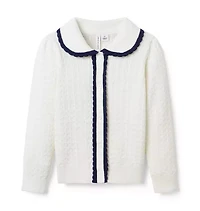 The Scalloped Cable Knit Cardigan