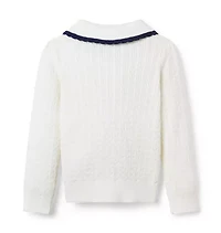 The Scalloped Cable Knit Cardigan