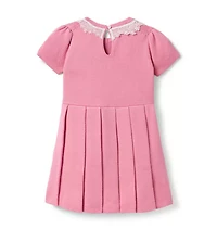 Lace Trim Sweater Dress
