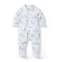 Baby Meadow Toile Footed One-Piece