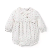 Baby Floral Pointelle Ruffle Romper