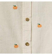 Embroidered Pumpkin Twill Shirt