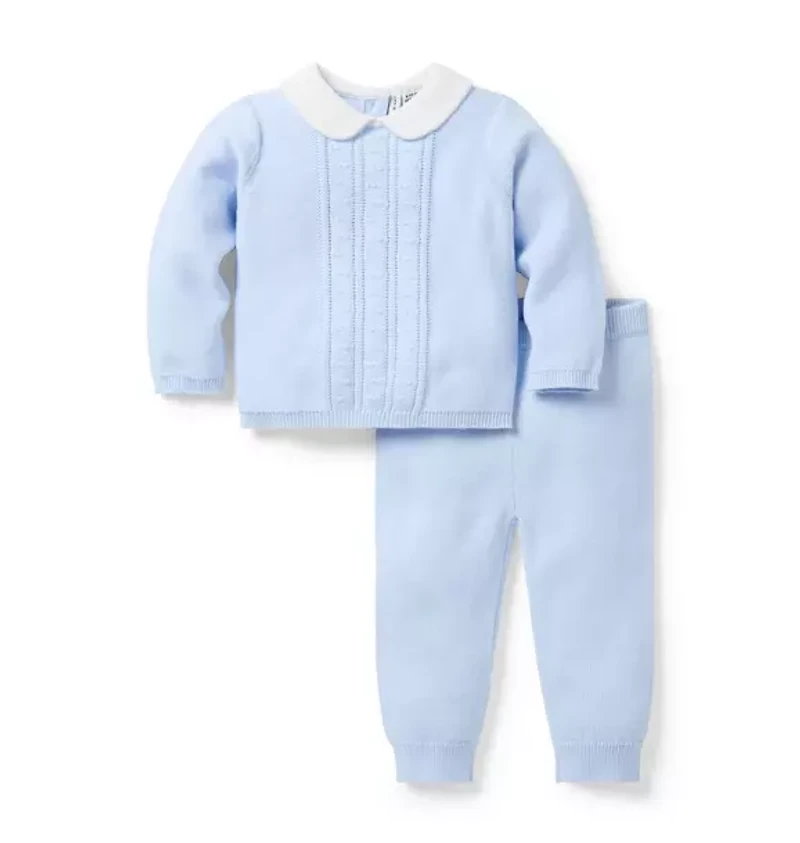 Baby Collared Matching Sweater Set
