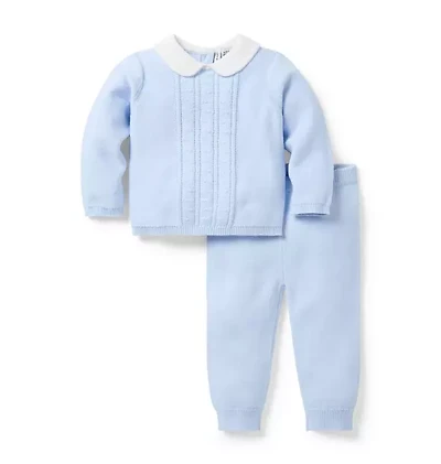 Baby Collared Matching Sweater Set