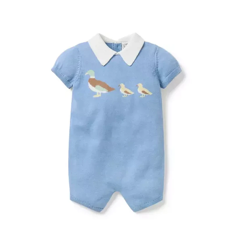Baby Ducks Collared Romper