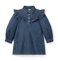 Denim Ruffle Dress