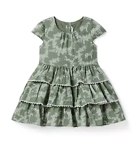 The Horse Toile Ruffle Dress