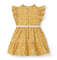 Ditsy Floral Lace Trim Dress