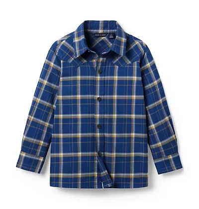 Western Plaid Flannel Shirt