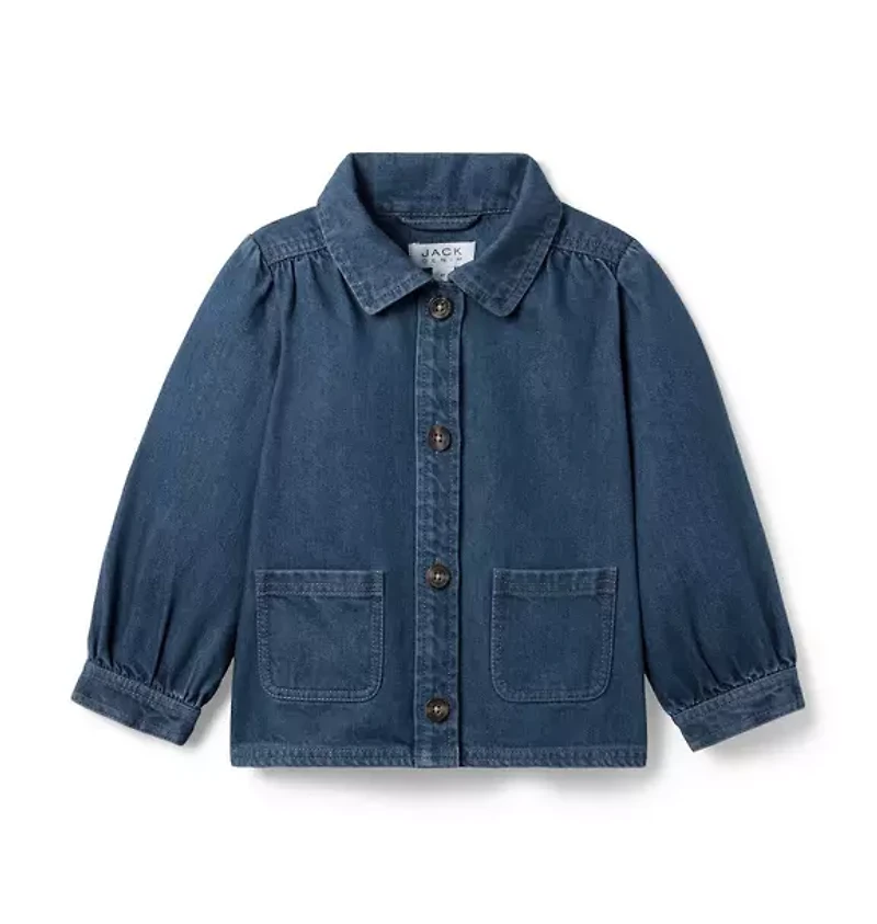 Denim Puff Sleeve Jacket