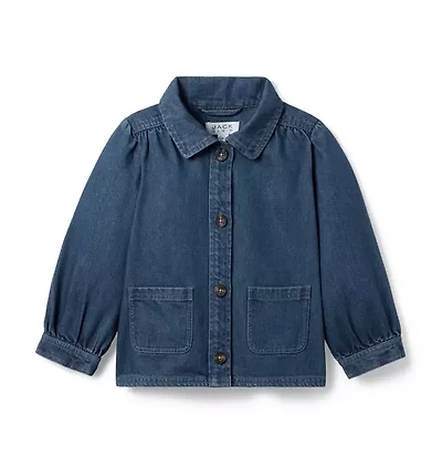 Denim Puff Sleeve Jacket