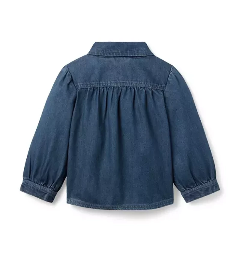 Denim Puff Sleeve Jacket