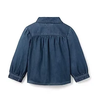 Denim Puff Sleeve Jacket