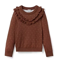 Dot Ruffle Sweater
