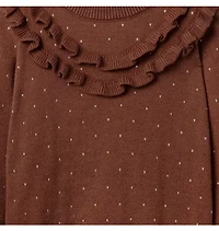 Dot Ruffle Sweater