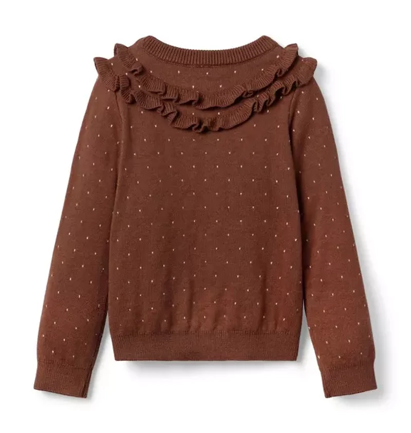 Dot Ruffle Sweater