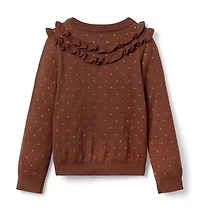 Dot Ruffle Sweater