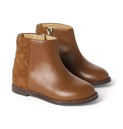 Suede Quilted Bootie
