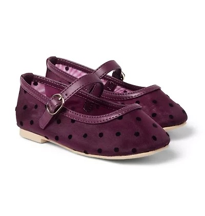 Mesh Dot Ballet Flat