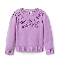 Embroidered Floral Sweater