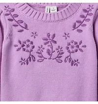 Embroidered Floral Sweater