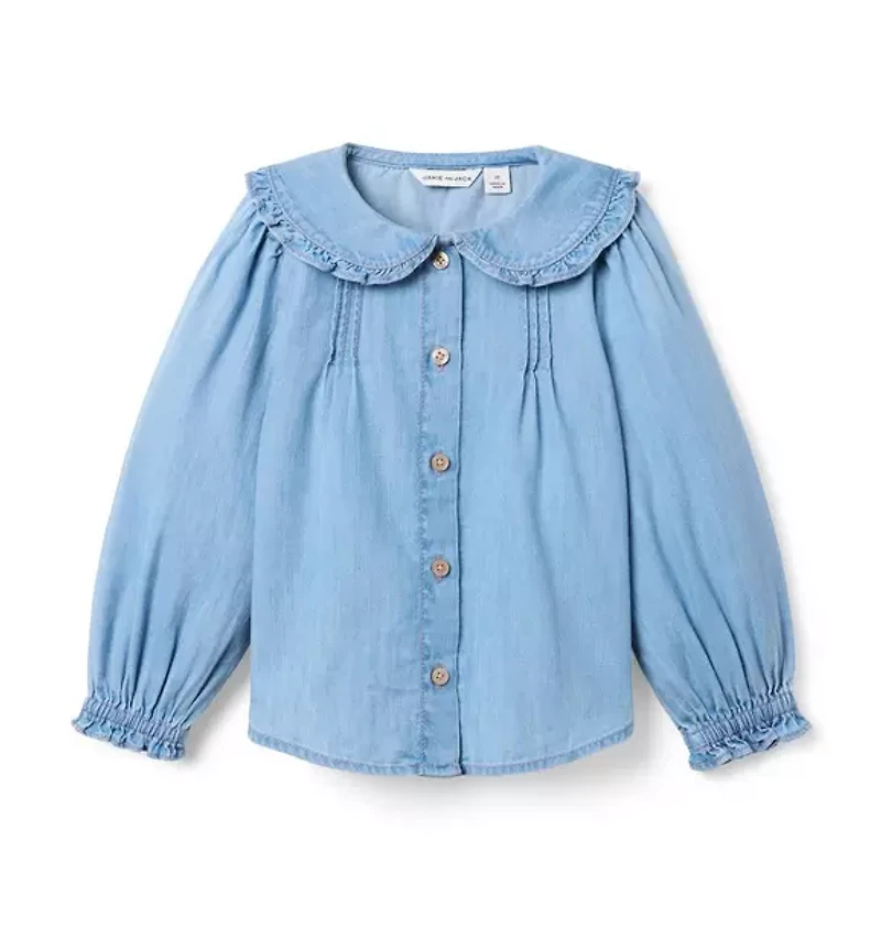 The Chambray Collared Top