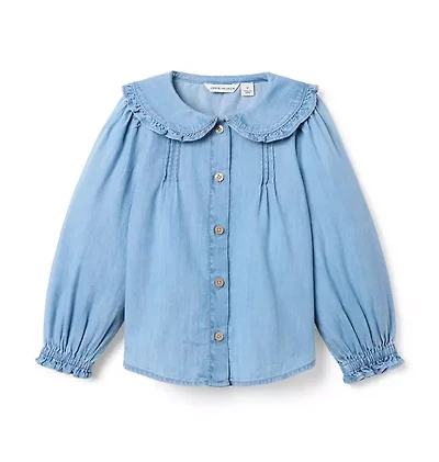 The Chambray Collared Top