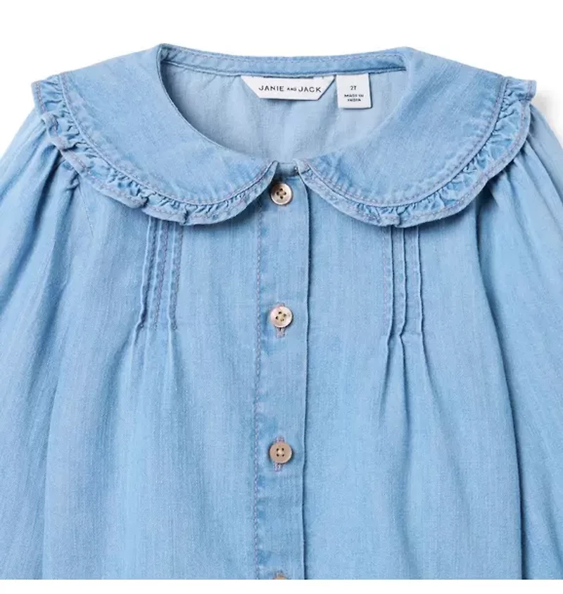 The Chambray Collared Top