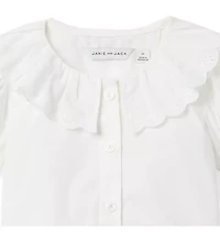 The Eyelet Collar Poplin Top
