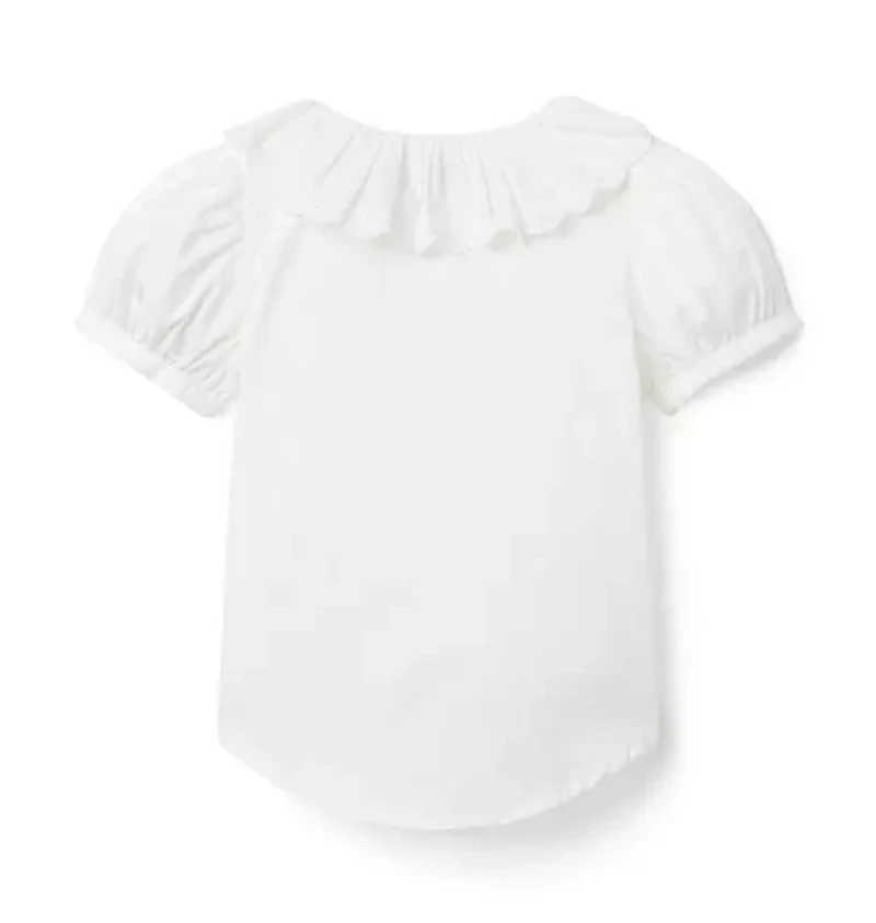 The Eyelet Collar Poplin Top