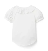 The Eyelet Collar Poplin Top