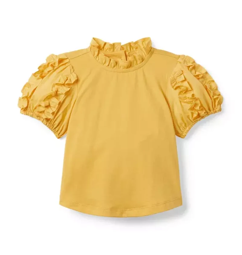 Ruffle Puff Sleeve Top