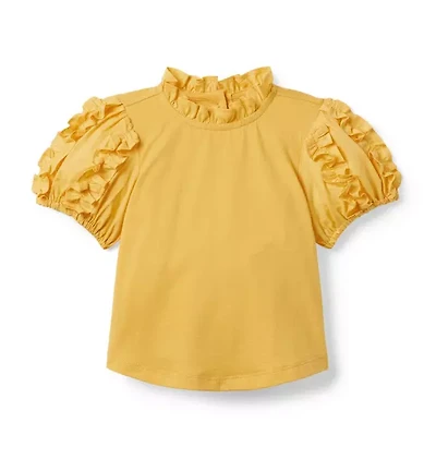 Ruffle Puff Sleeve Top