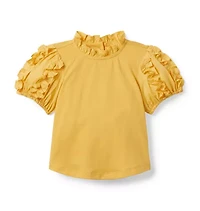 Ruffle Puff Sleeve Top