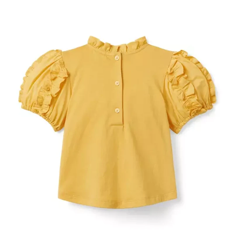 Ruffle Puff Sleeve Top