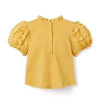 Ruffle Puff Sleeve Top