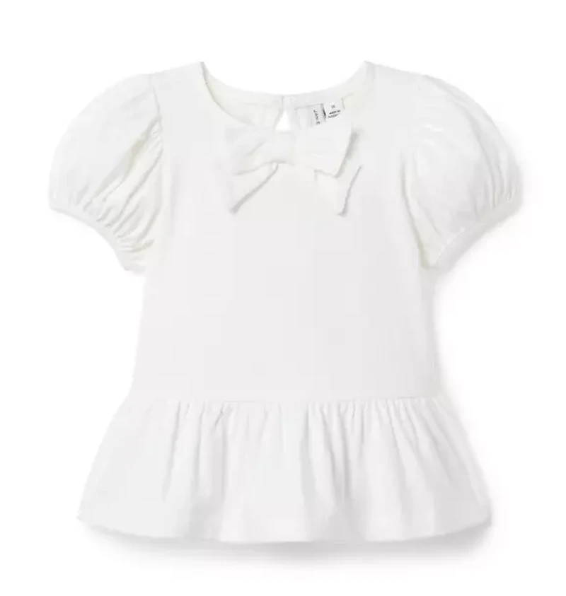 The Peplum Bow Top