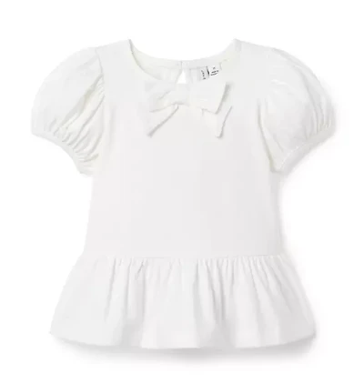 The Peplum Bow Top