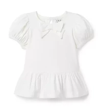 The Peplum Bow Top