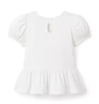 The Peplum Bow Top
