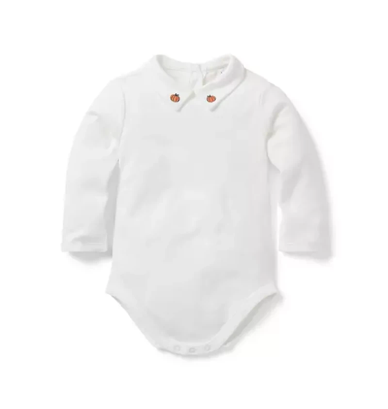 Baby Embroidered Pumpkin Bodysuit