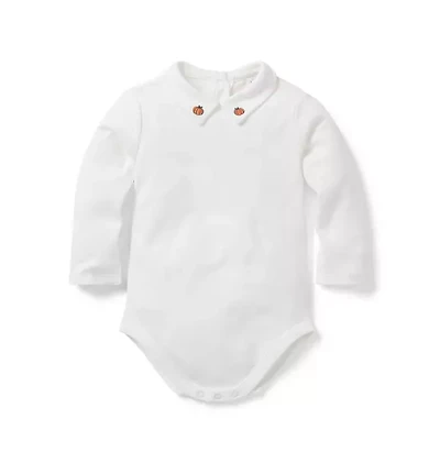 Baby Embroidered Pumpkin Bodysuit