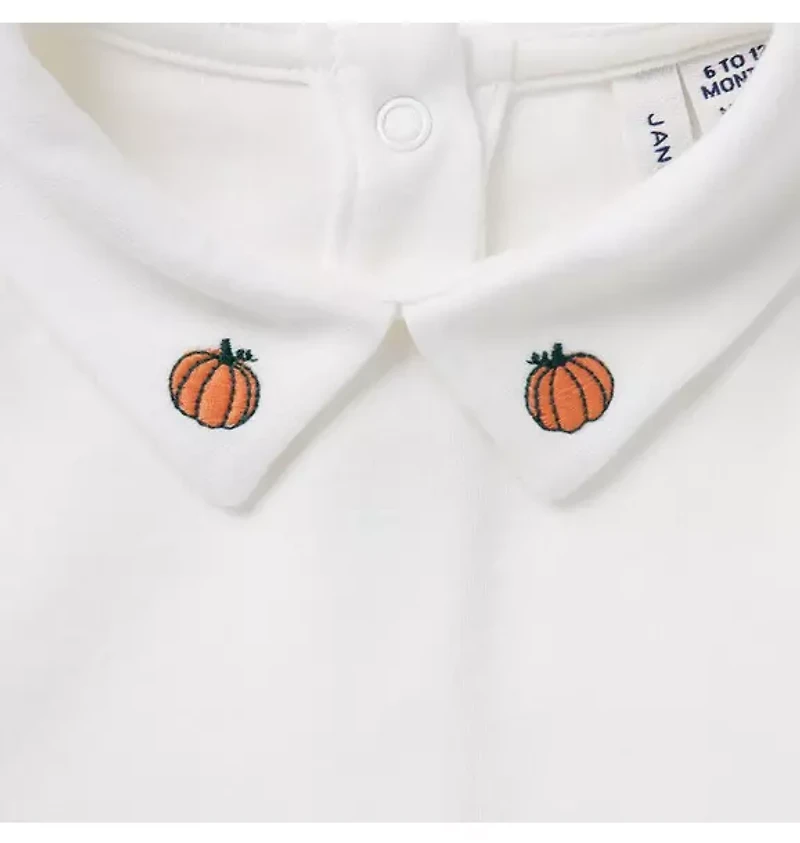 Baby Embroidered Pumpkin Bodysuit