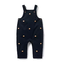 Baby Embroidered Pumpkin Corduroy Overall