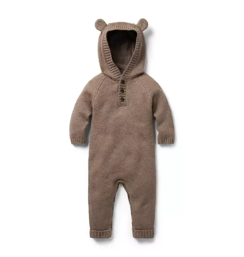Baby Bear Ear Hooded One-Piece