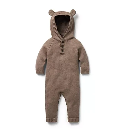 Baby Bear Ear Hooded One-Piece