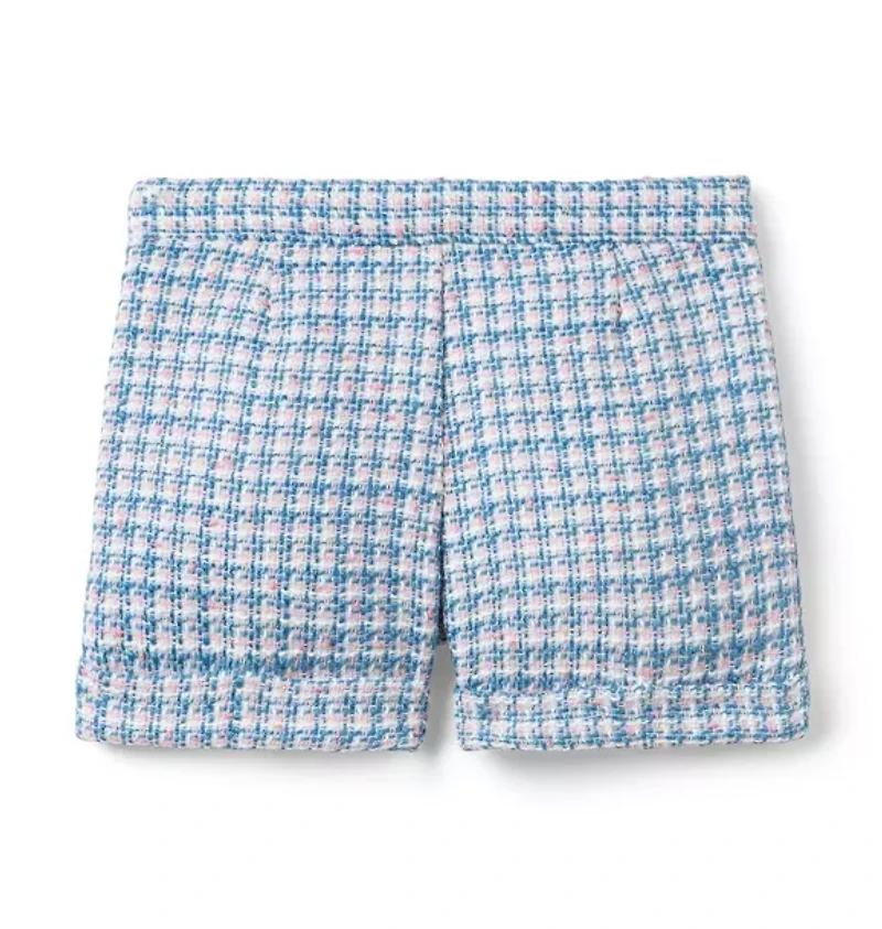 Pleated Tweed Short