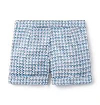 Pleated Tweed Short
