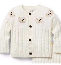 Baby Bear Cable Knit Matching Set