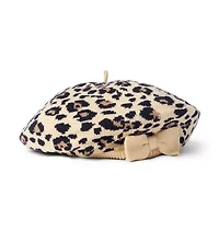 Leopard Bow Beret